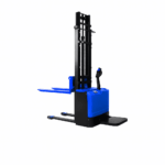 Chariot elevateur electrique bleu et noir 1 2